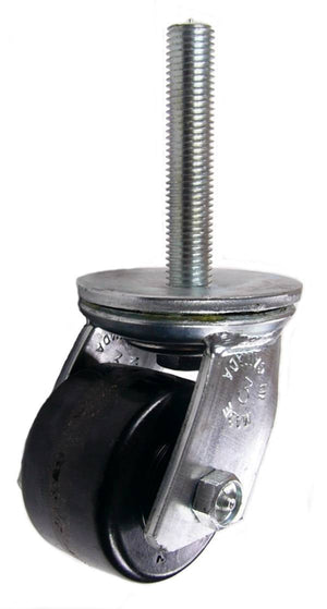 3-1/4" x 2" Phenolic Wheel Swivel Caster with 3/4" Threaded Stem - 600 Lbs Capacity