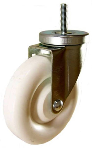 5" x 1-1/4" Retort Wheel Swivel Caster with 3/8" Threaded Stem - 350 Lbs Capacity